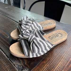 Circus by Sam Edelman Nicola Bow Slide Sandals 8